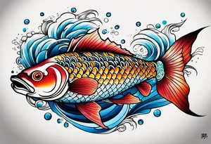 fish water tattoo idea