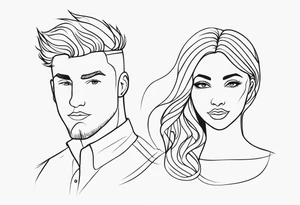 Male and female matching 2 separate tattoos . Water related. tattoo idea