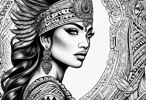Aztec mermaid tattoo tattoo idea