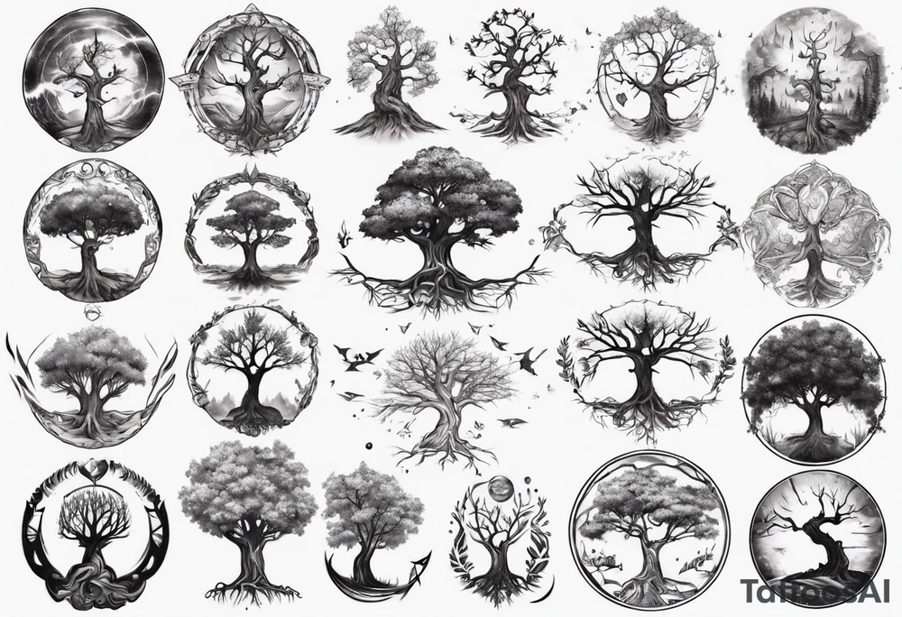 World tree tattoo idea