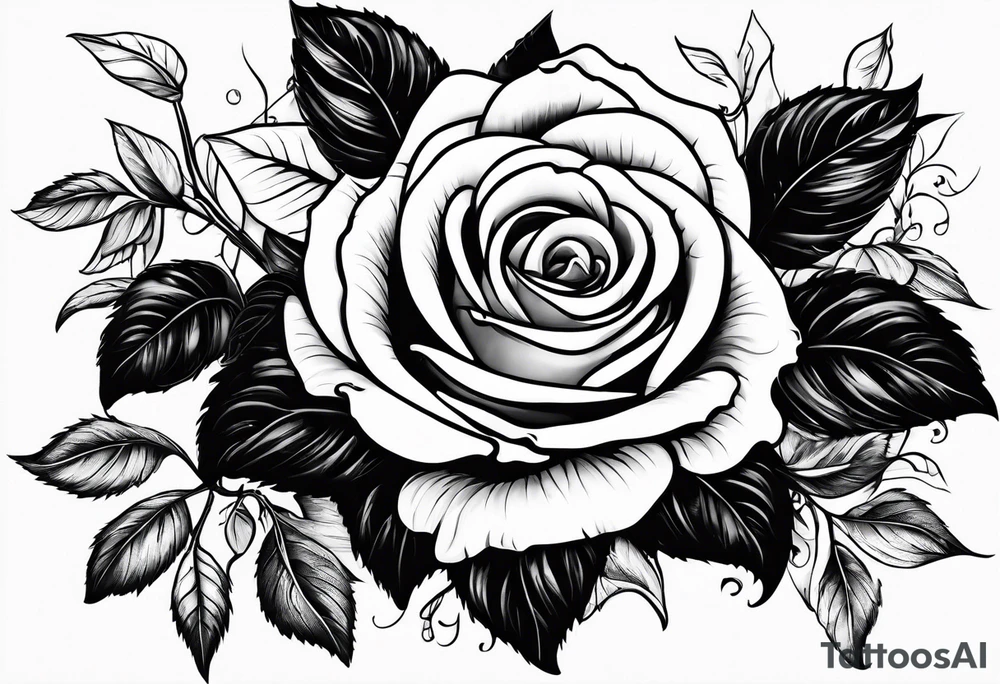 2 violets and a rose tattoo idea