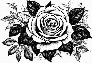 2 violets and a rose tattoo idea
