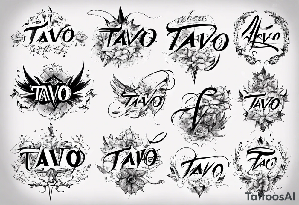 Tavo as a handwritten signature tattoo idea
