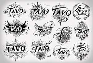 Tavo as a handwritten signature tattoo idea