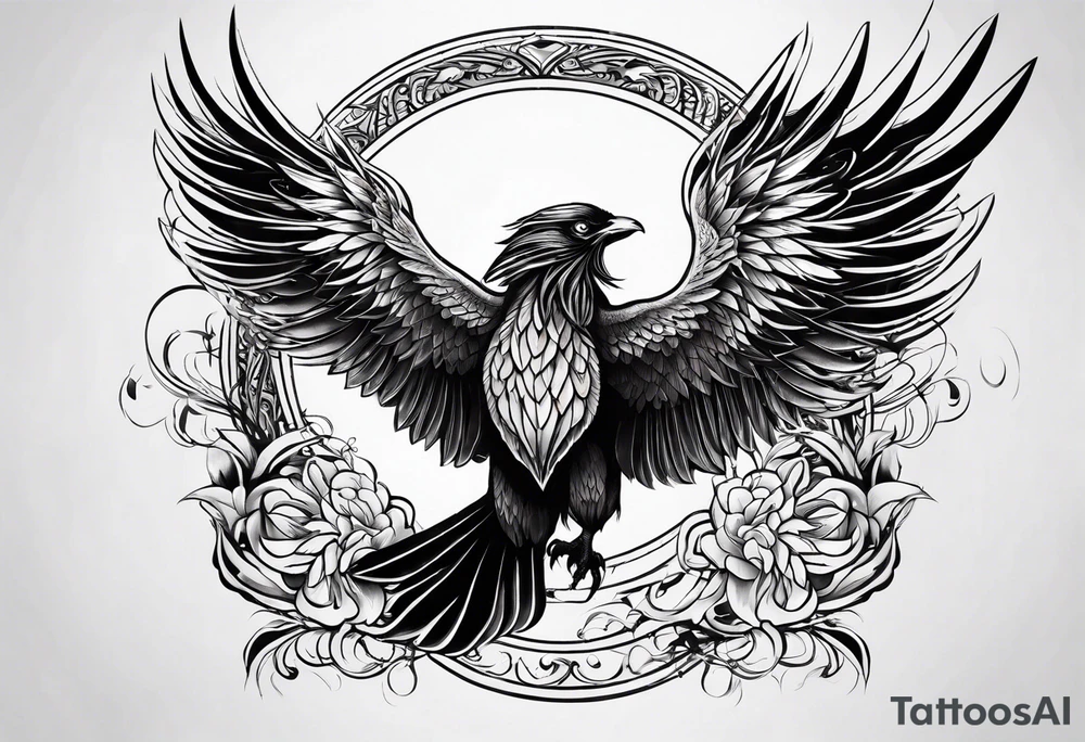 phoenix wings tattoo idea
