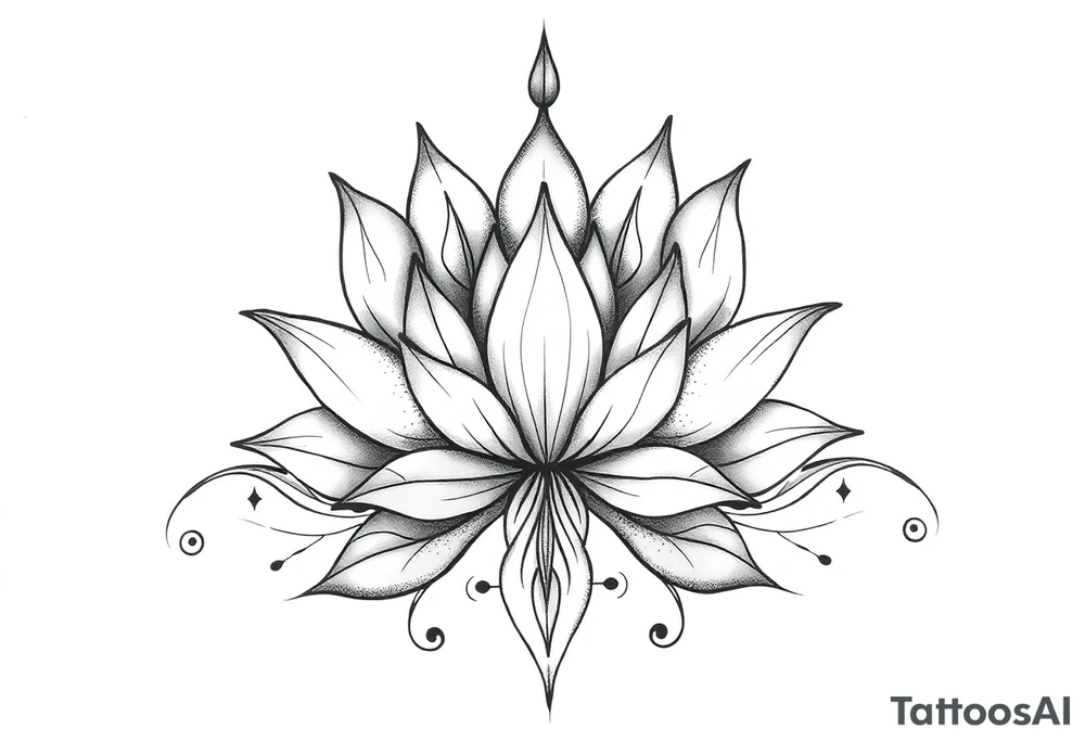 Water lily, earth, air, fire, water, tree, wiccan tattoo idea