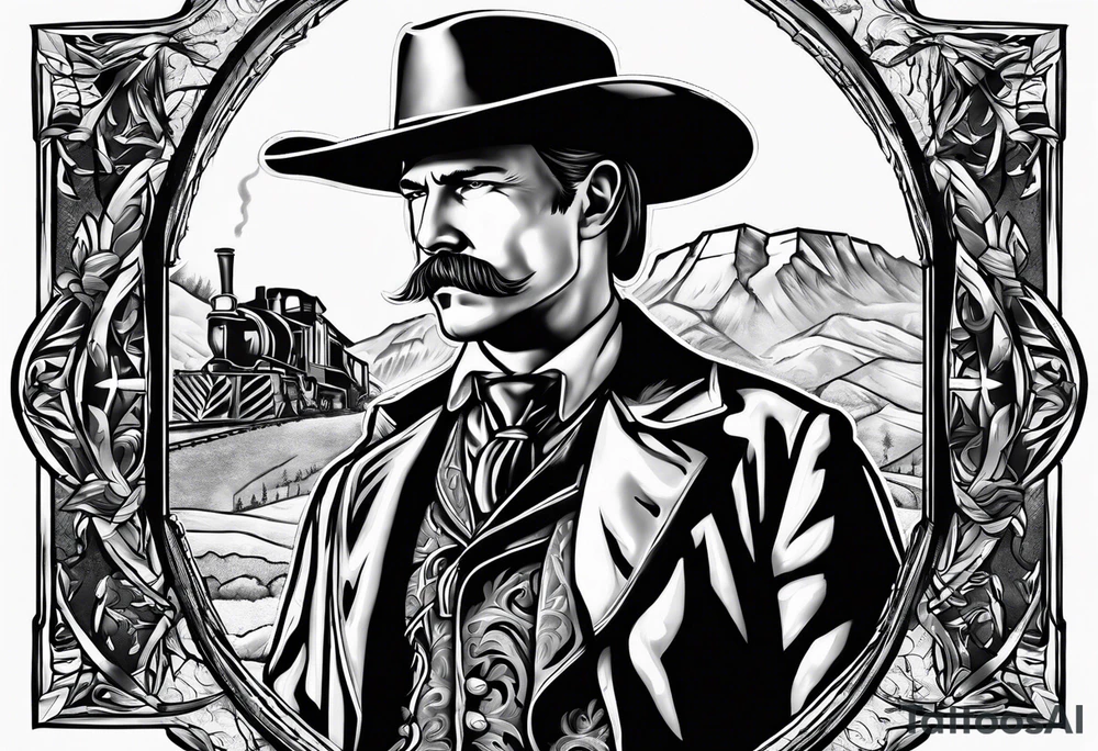 Wyatt Earp western style tattoo tattoo idea