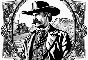 Wyatt Earp western style tattoo tattoo idea