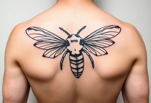 Angry hornet flying with arched body tattoo idea