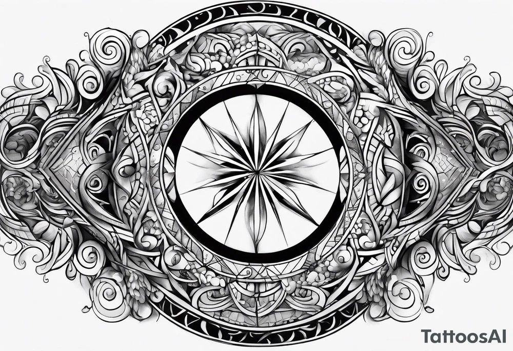 Elemental spiral arm sleeve tattoo idea