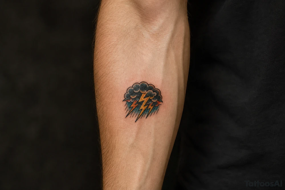 lightning storm tattoo idea