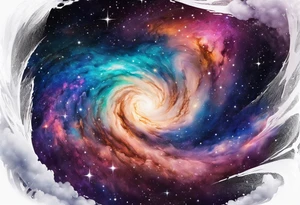 Abstract 
milky way galaxy with swirl tattoo idea