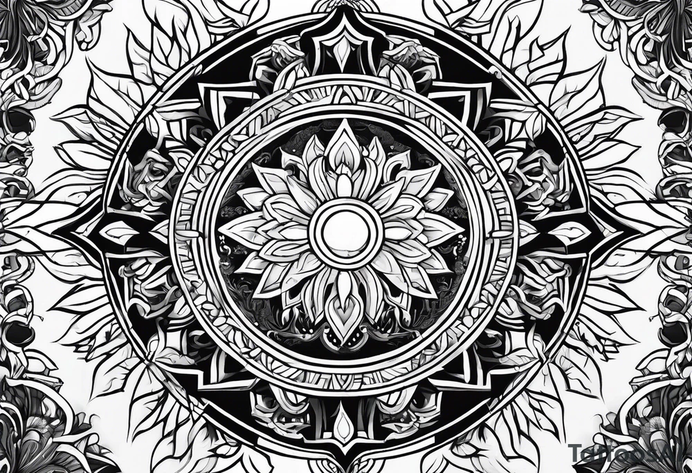 Filipino sun tattoo idea