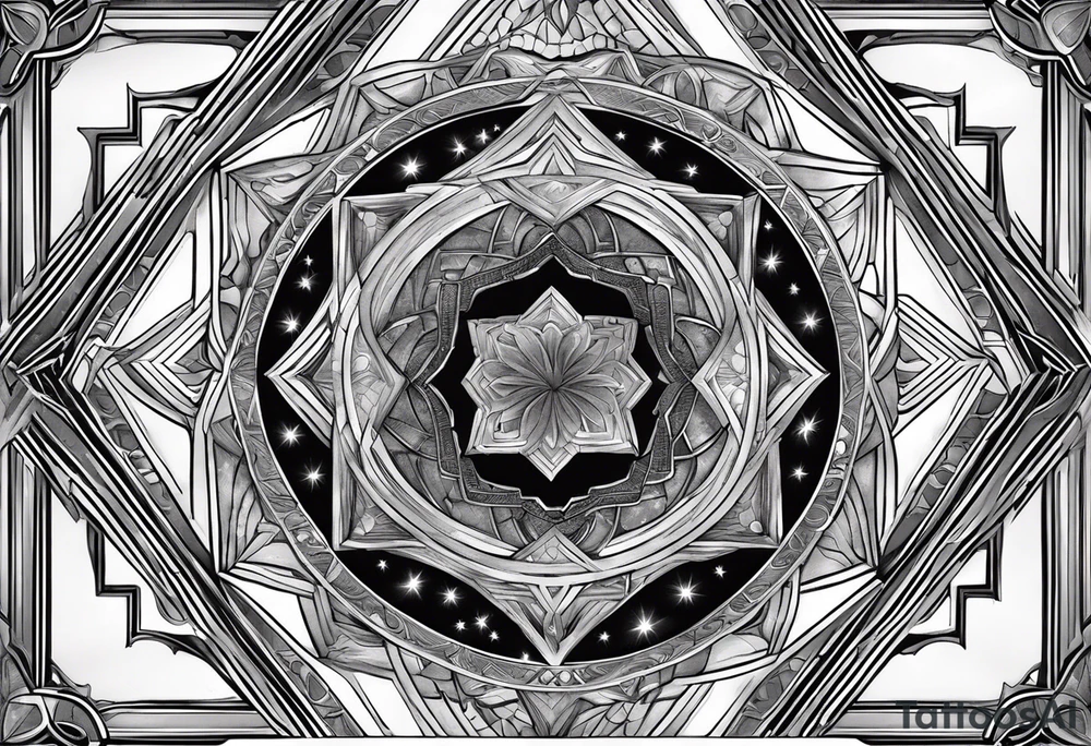 Jehovah looking out at the marvels of his creation from the atoms to the galaxy and celestial beings. With grey wash and a fantasy theme. Jehovah has to be a character who is so majestic, charismatic, immensely powerful. There isnt a single thing he isnt capable of doing. Infinitely powerful tattoo idea