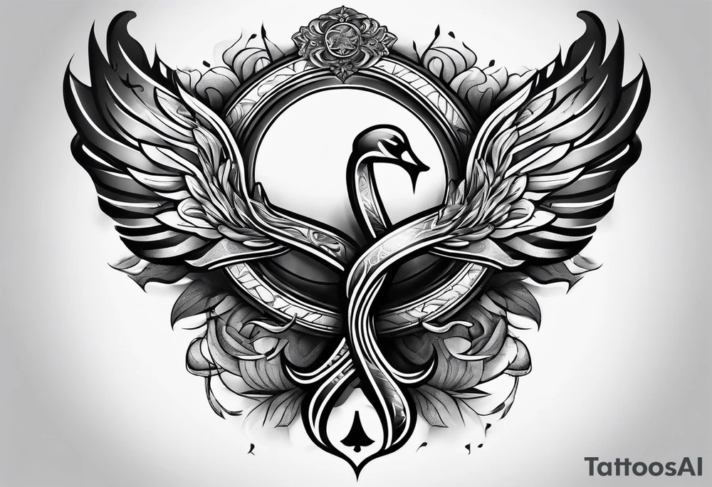 Cancer ribbon chest tattoo tattoo idea