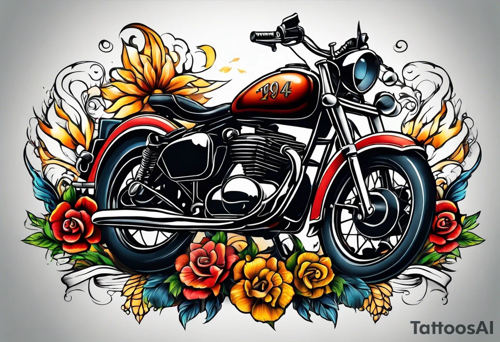 The year 1974 tattoo idea