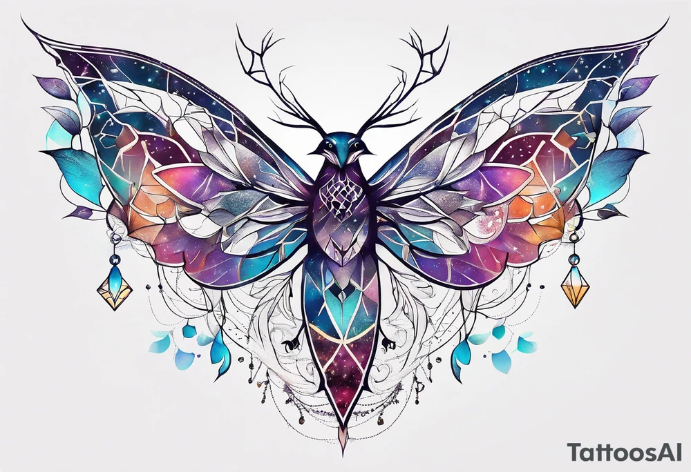 Constellation, animal snow , géométric , flower tattoo idea