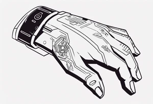 cyberpunk 2077, hand tattoo, subtle, tattoo idea
