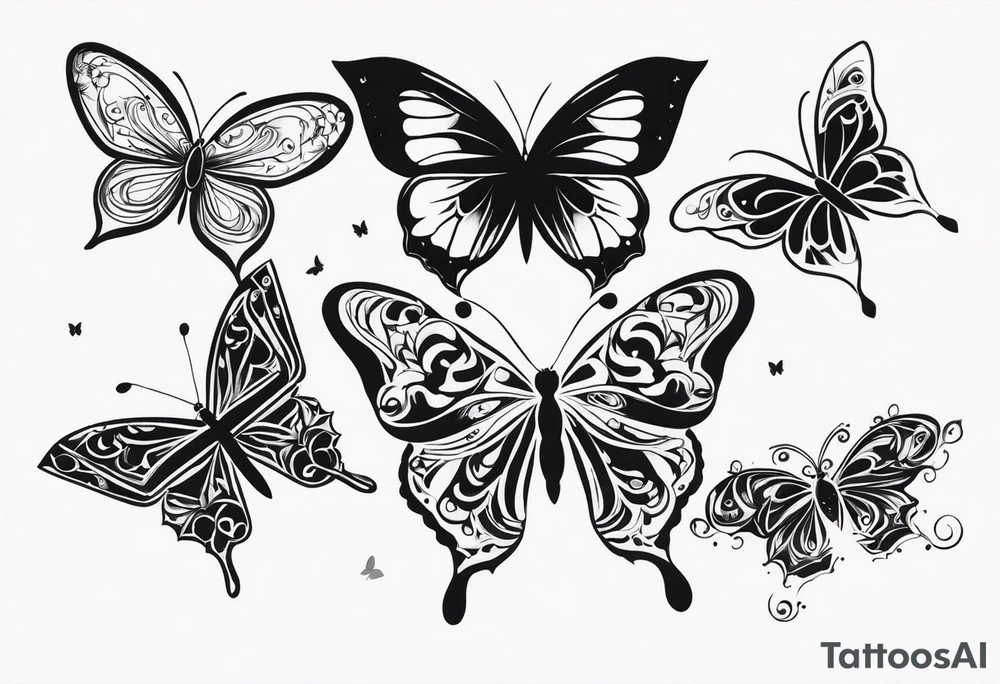 Butterflies tattoo idea