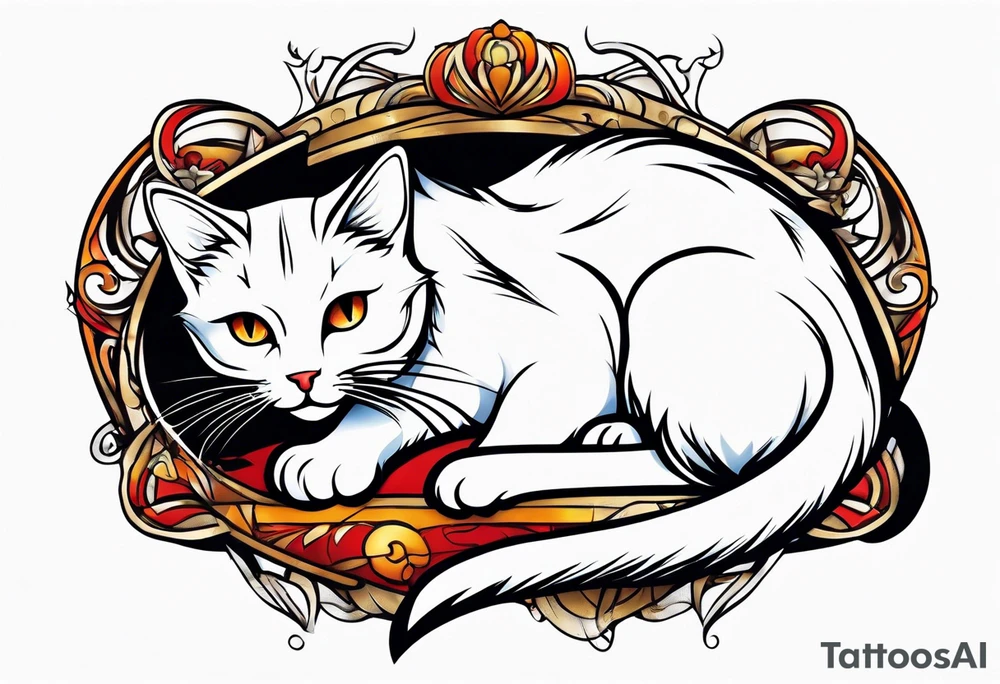 Cat playing with a mouse tattoo idea