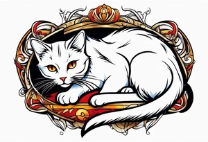 Cat playing with a mouse tattoo idea