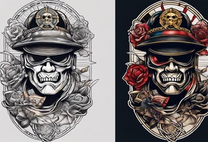 United States Marine and Samurai tattoo idea