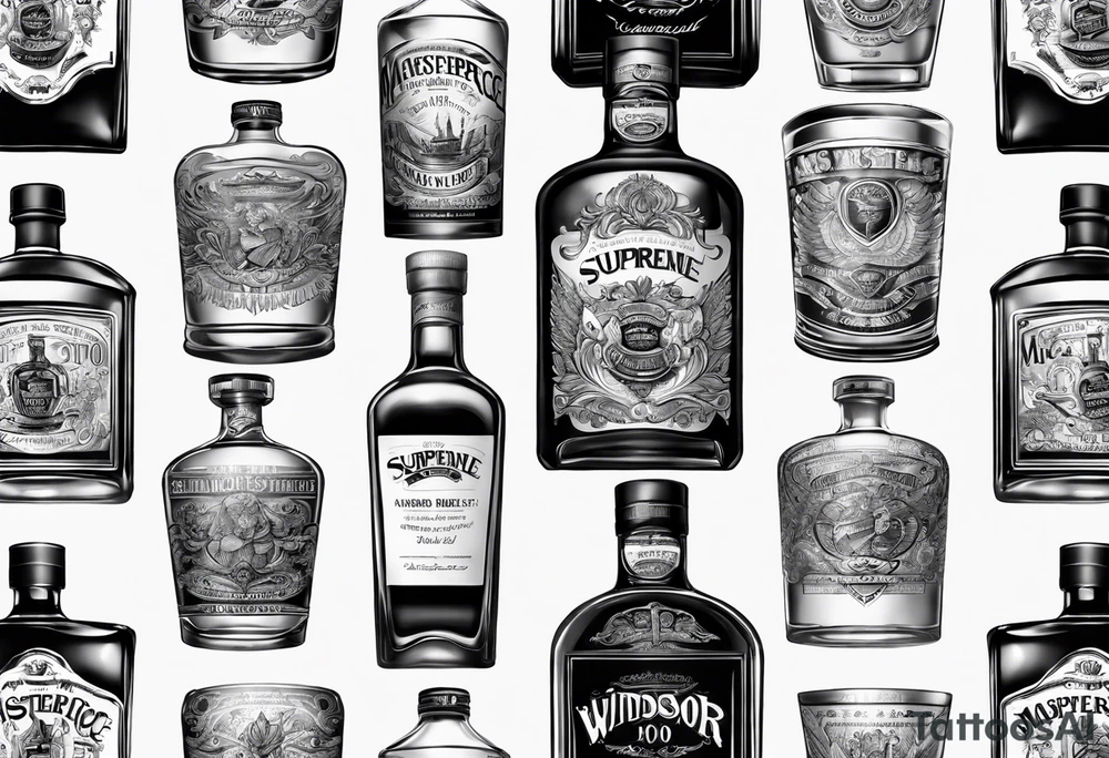Windsor Imported supreme blend whiskey tattoo idea