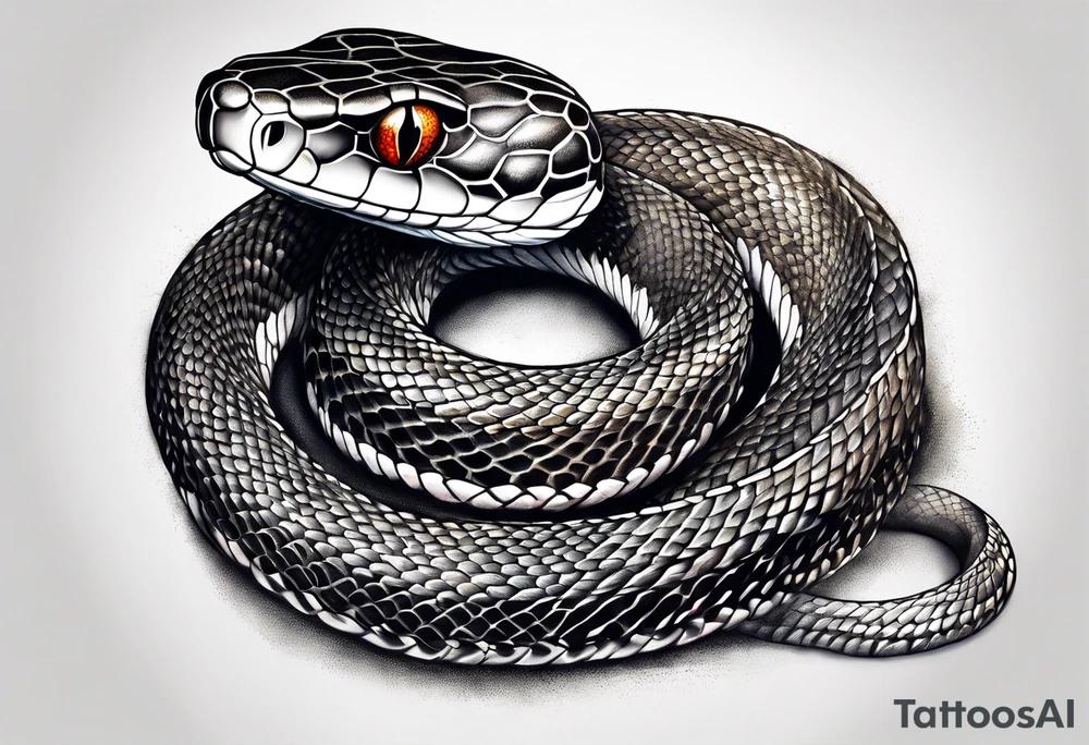 Gentle snake tattoo idea