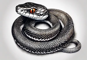 Gentle snake tattoo idea