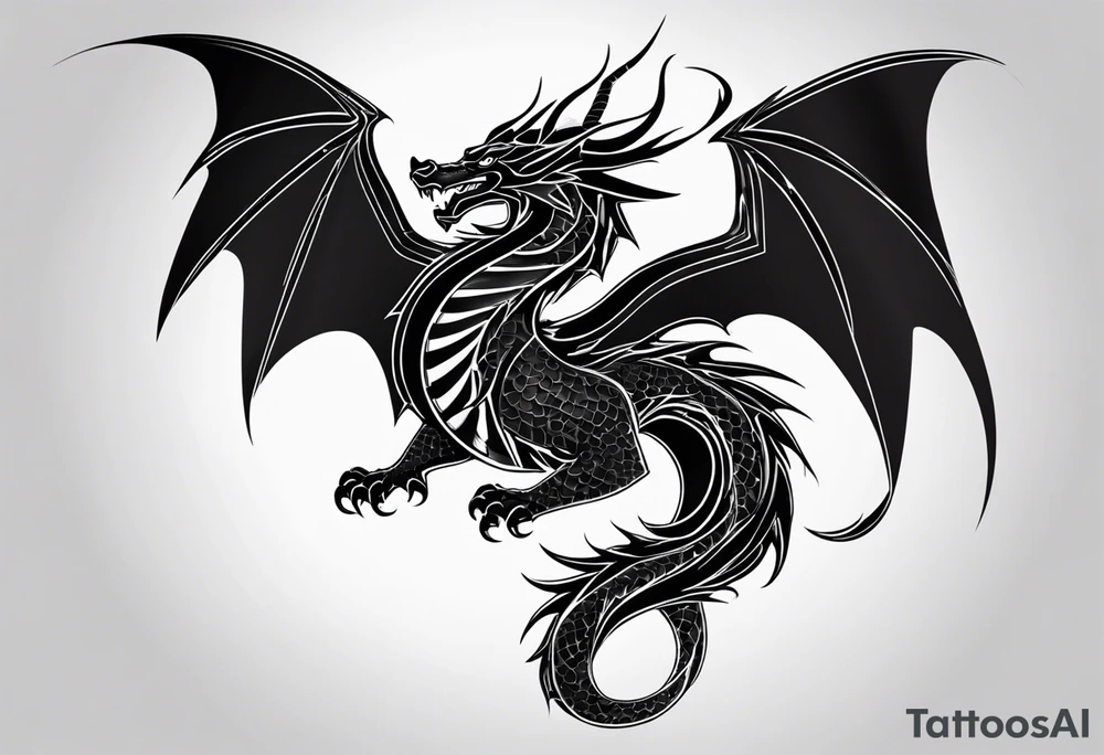 black dragon tattoo idea