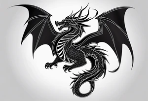 black dragon tattoo idea