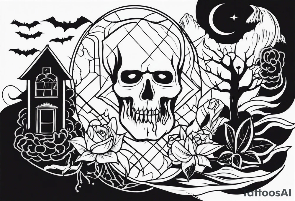 Horror themed tattoo idea