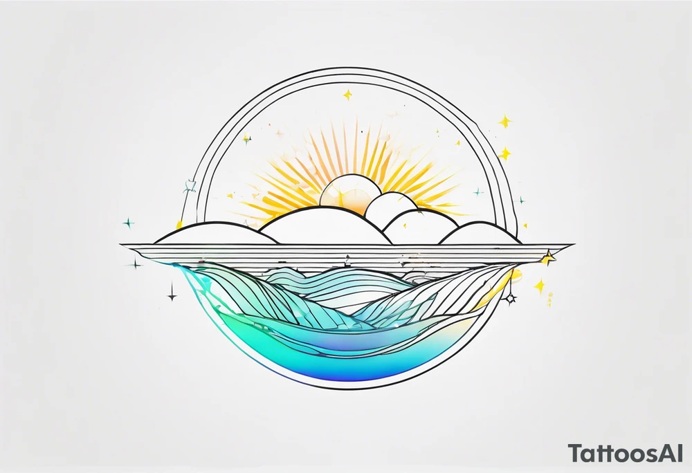 electric wave diffraction tattoo idea