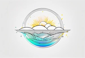 electric wave diffraction tattoo idea