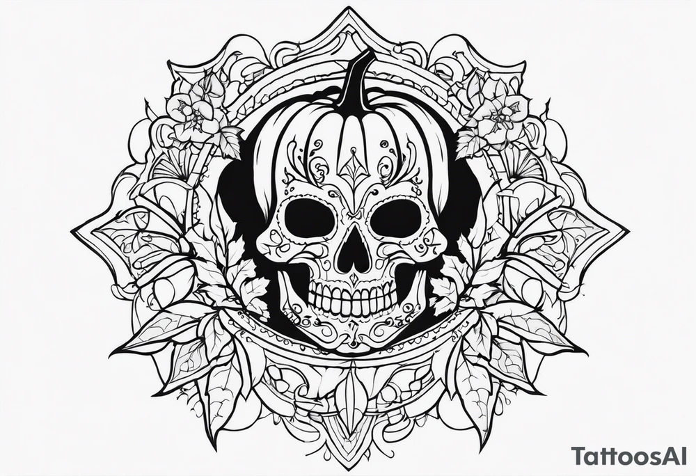 Halloween decor tattoo idea