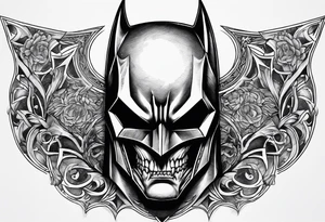 batman skull tattoo idea