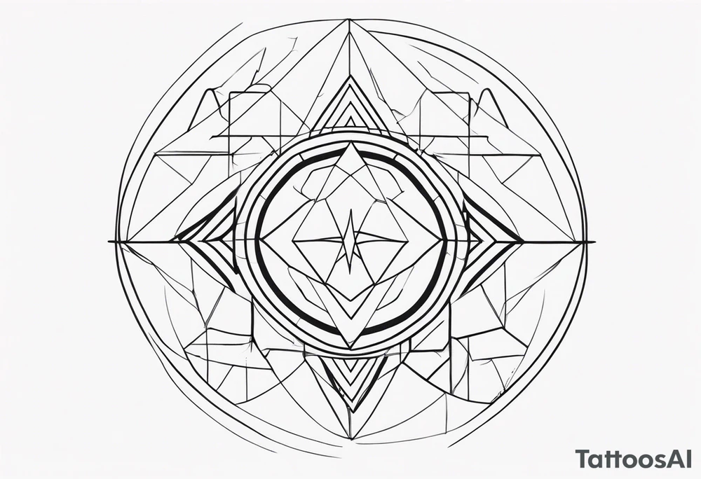 Geometric Shapes tattoo idea