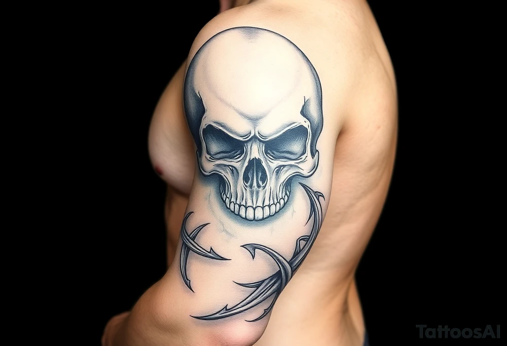 gothic skull. tattoo idea