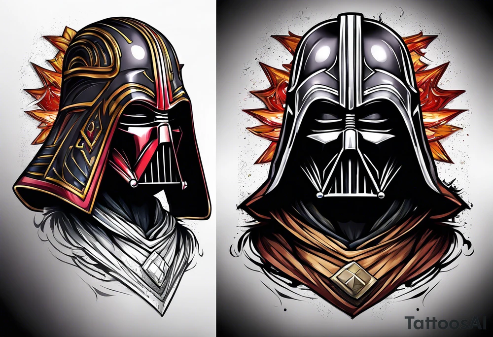 Darth Revan’s mask tattoo idea