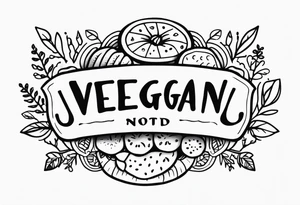 "friends not food"
vegan tattoo tattoo idea