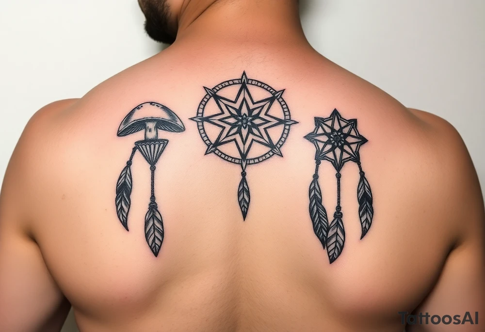 Mushrooms dreamcatcher
Stars tattoo idea