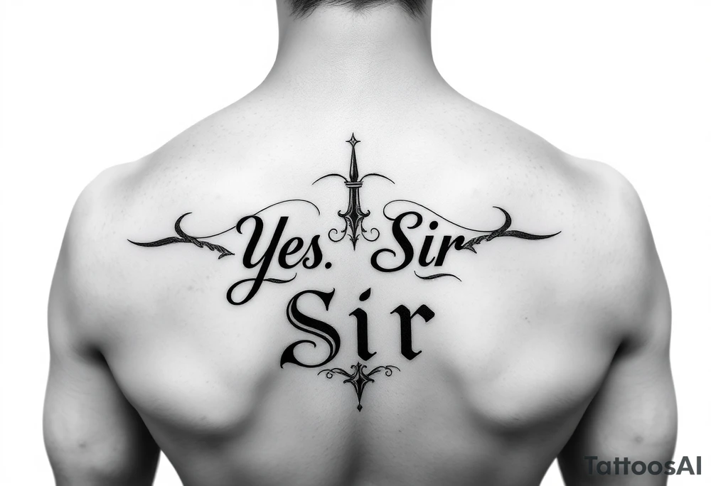 Small Yes, Sir tattoo idea