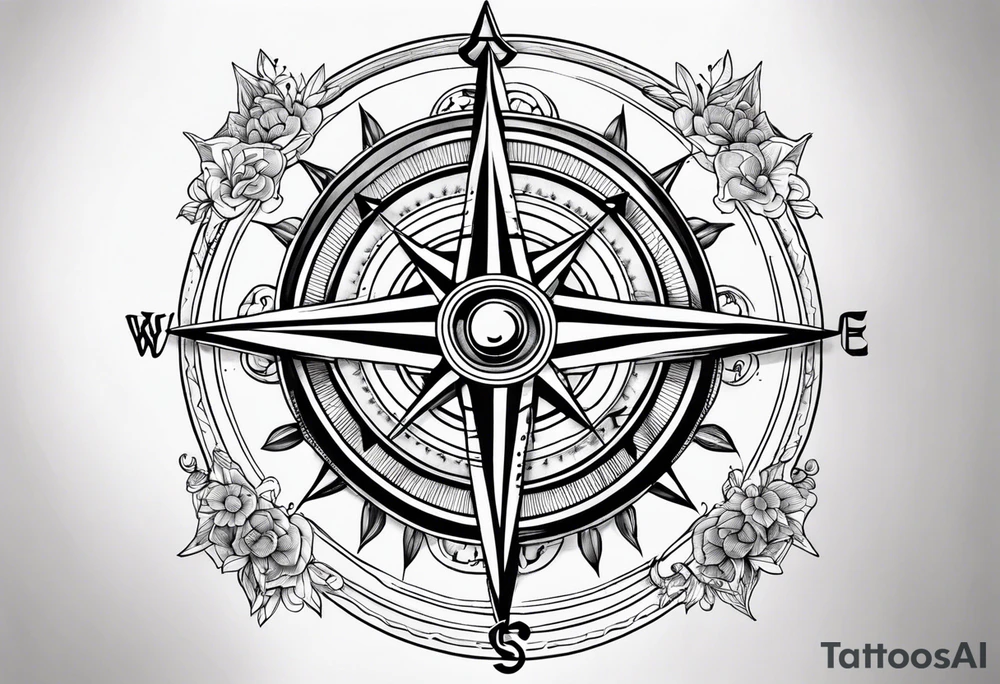 Nautical compass
Waves
Anchor small birds tattoo idea