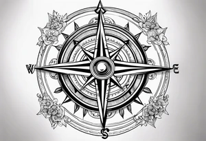 Nautical compass
Waves
Anchor small birds tattoo idea