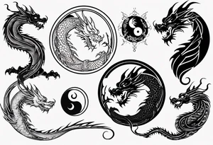 Dragon Yin Yang tattoo idea