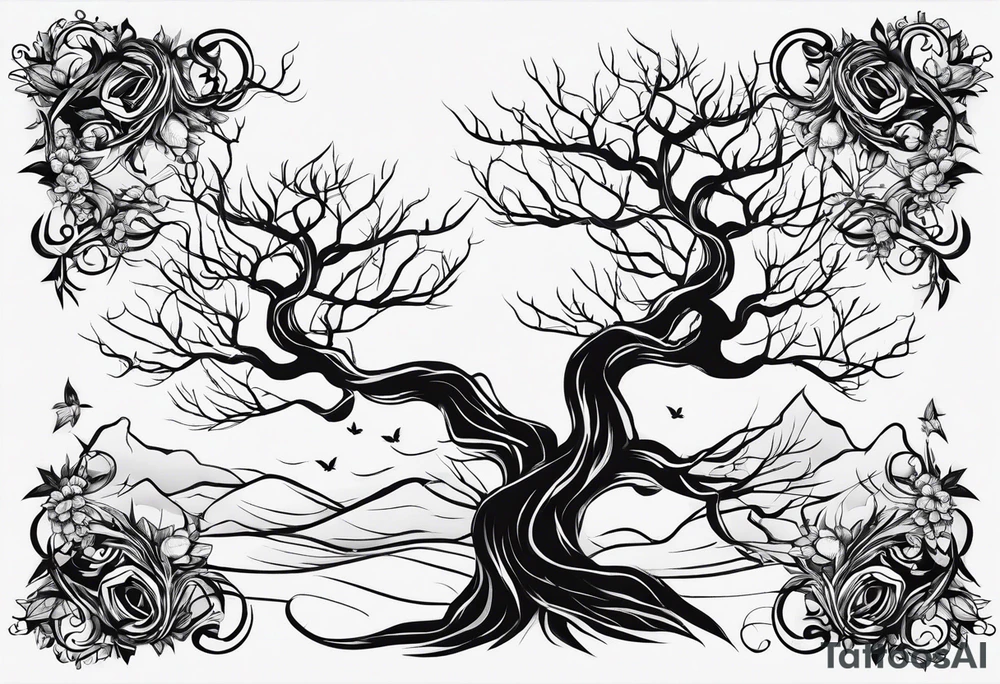 Tree branches tattoo idea