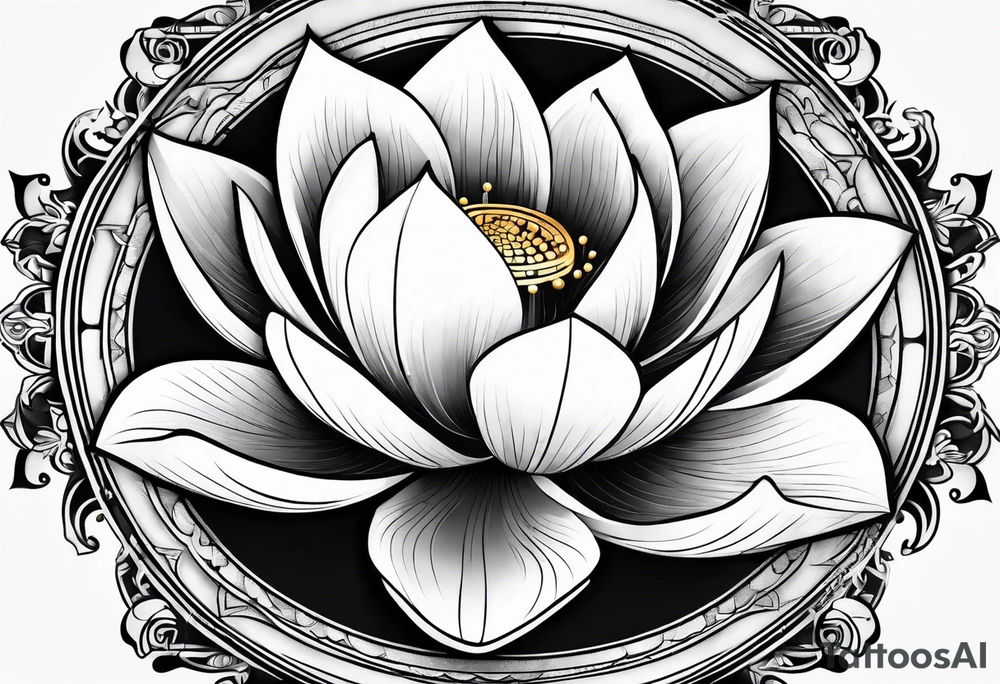 Lotus flower tattoo idea