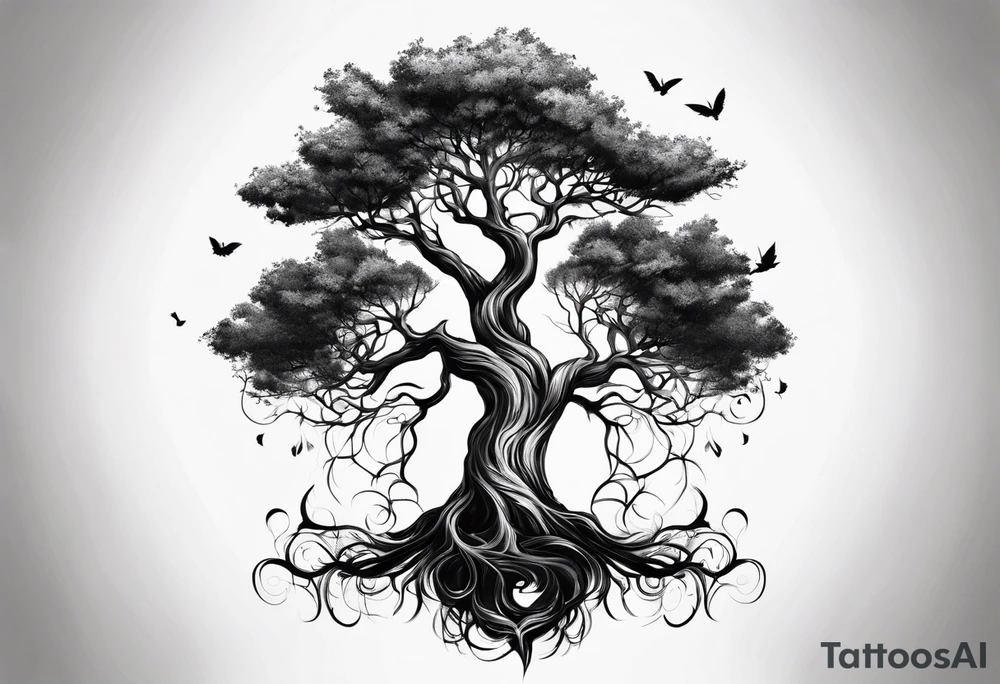 creepy tree tattoo idea