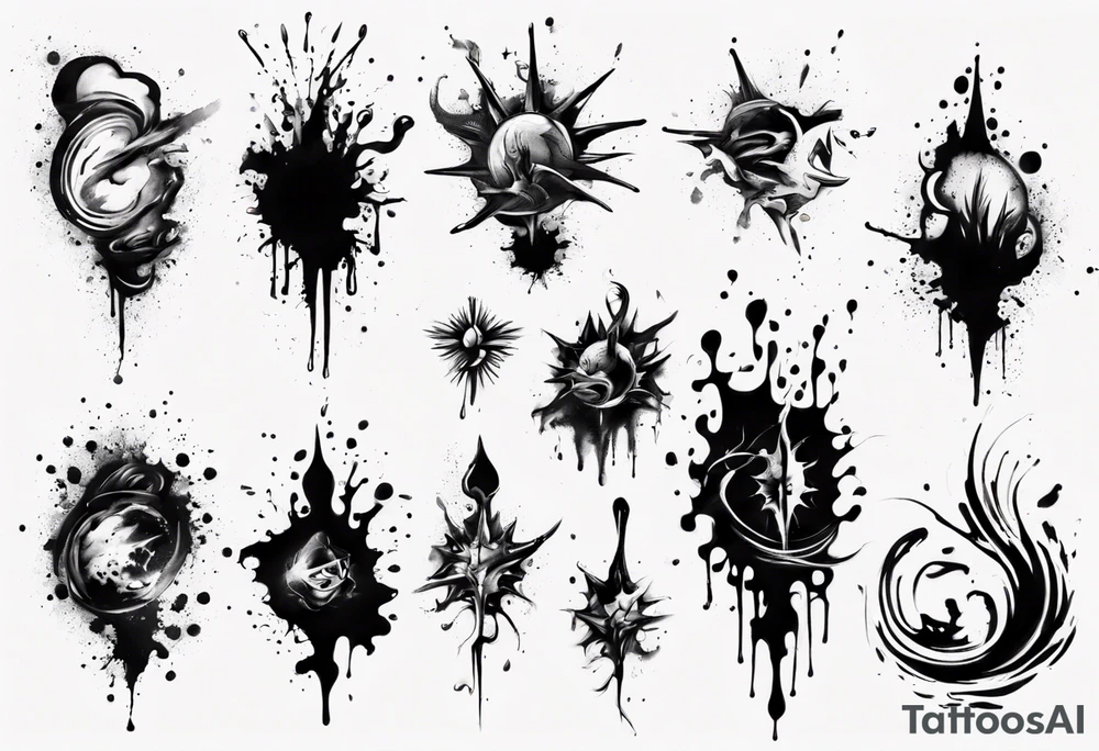 Paint splash tattoo idea