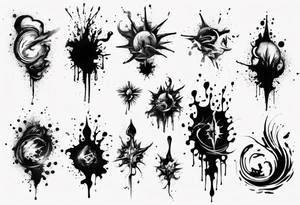 Paint splash tattoo idea